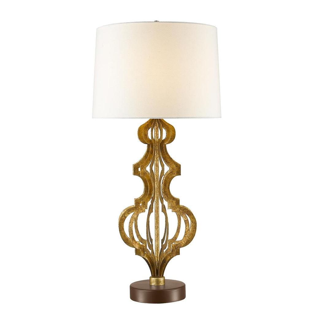 Gilded Nola Octavia Table Lamp in Distressed Gold