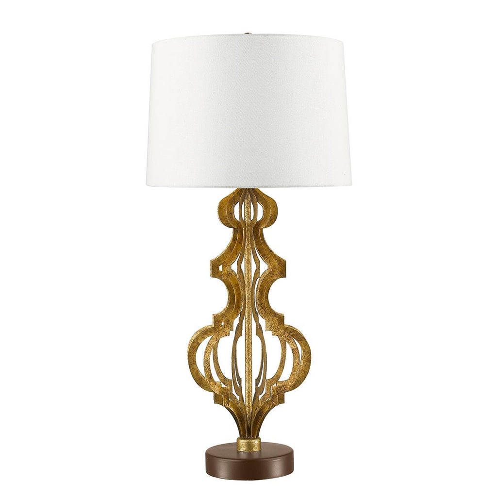 Gilded Nola Octavia Table Lamp in Distressed Gold