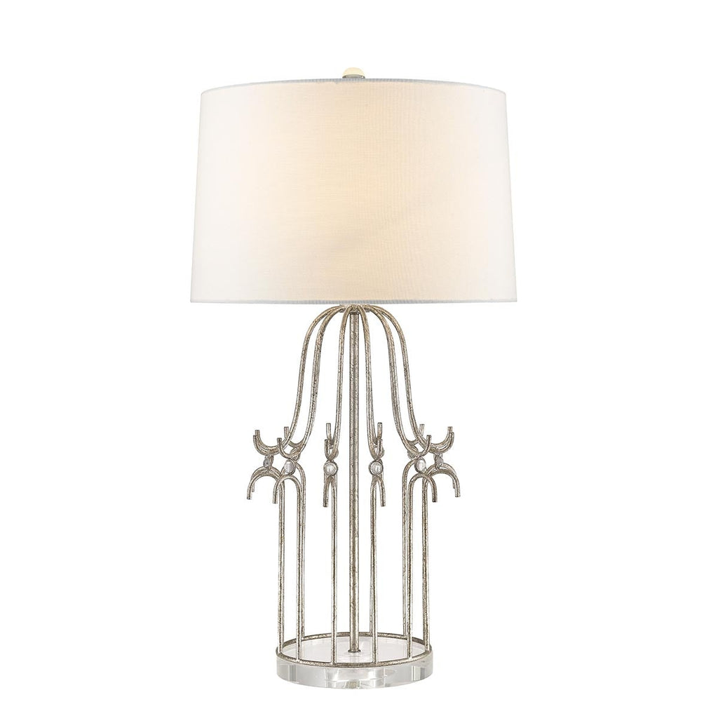 Gilded Nola Stella Table Lamp in Distressed Silver