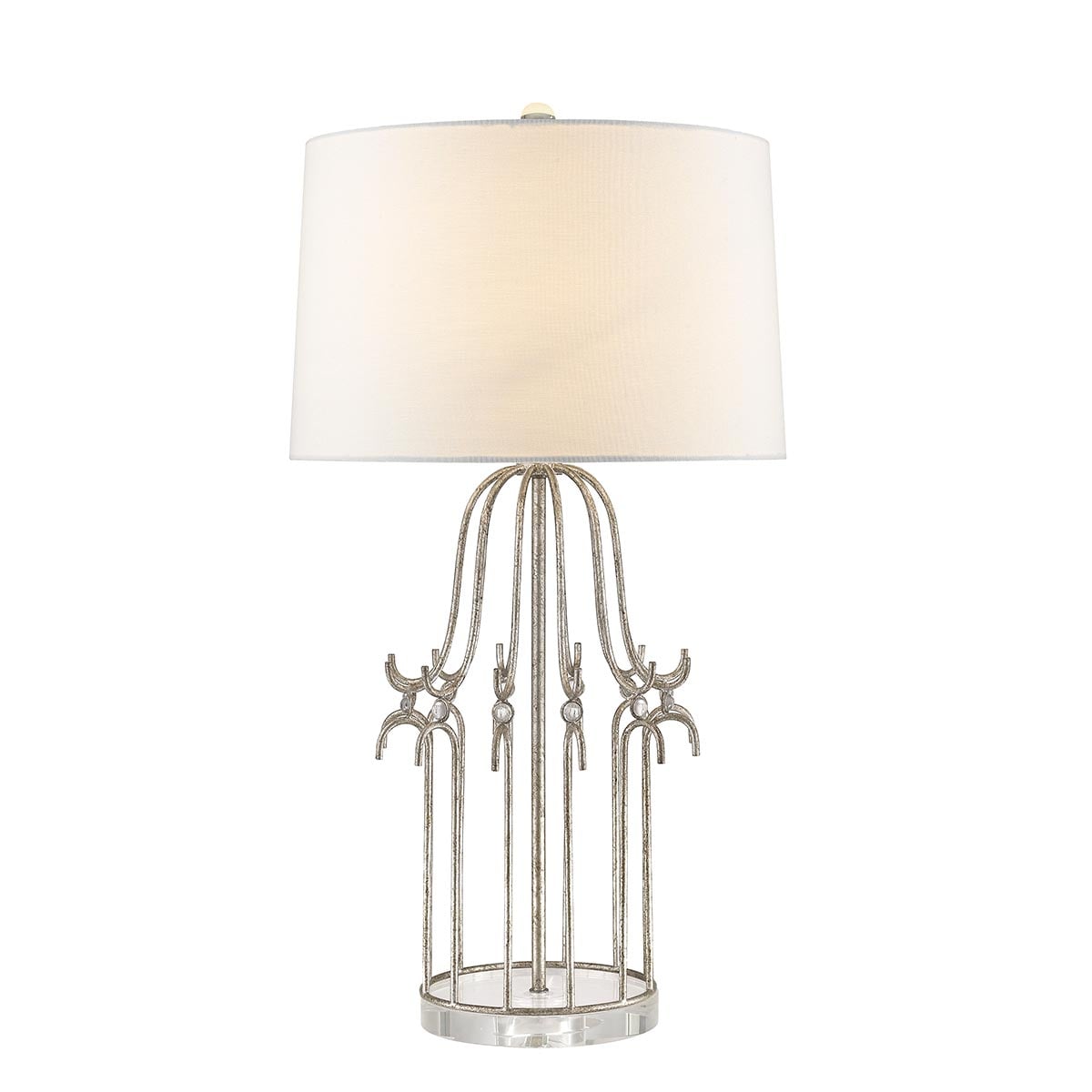 Gilded Nola Stella Table Lamp in Distressed Silver