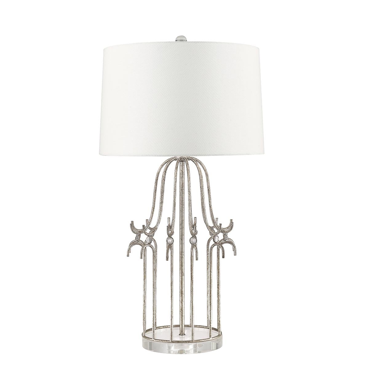 Gilded Nola Stella Table Lamp in Distressed Silver