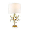 Gilded Nola Sun King Table Lamp in Distressed Gold