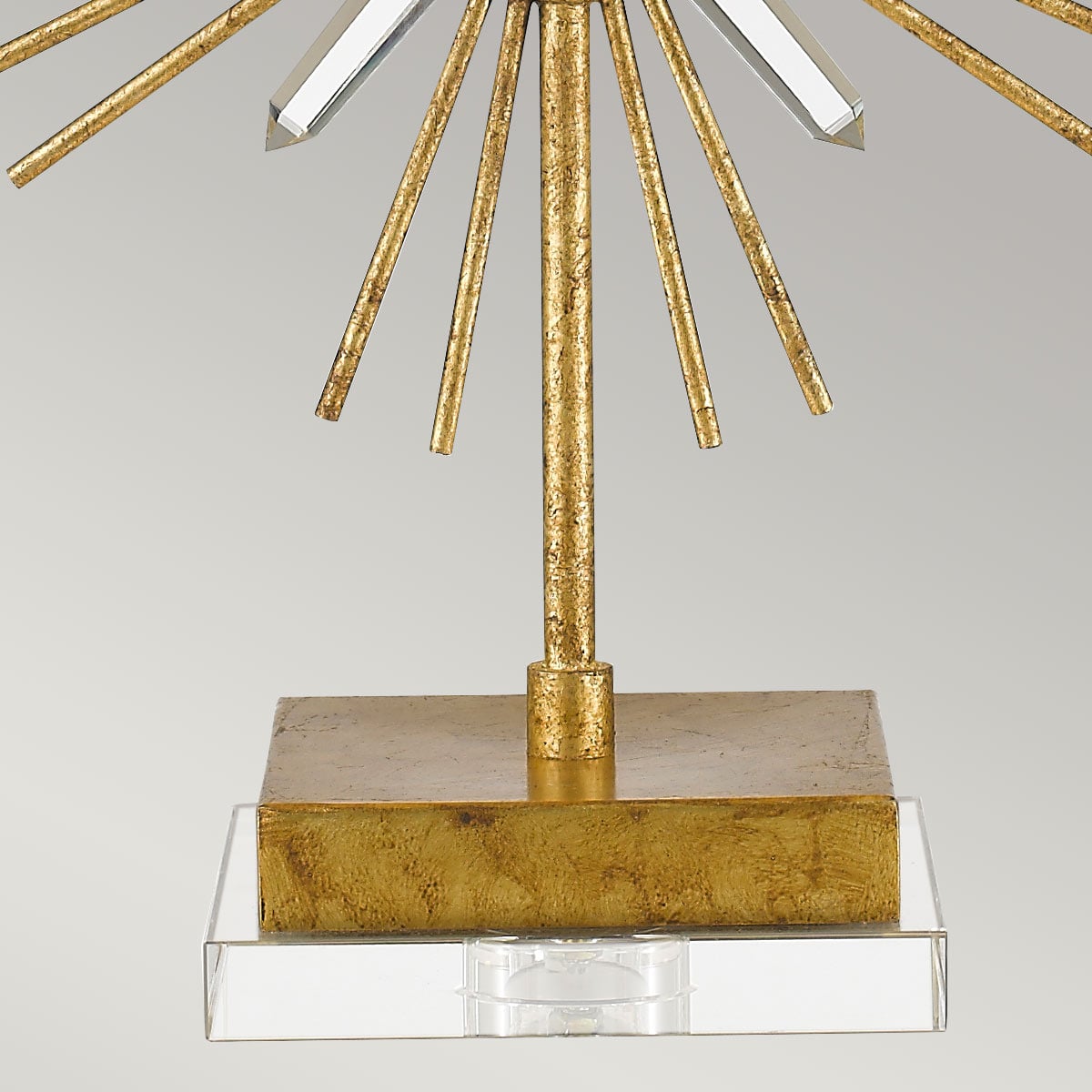 Gilded Nola Sun King Table Lamp in Distressed Gold