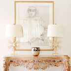 Gilded Nola Sun King Table Lamp in Distressed Gold