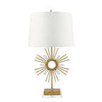 Gilded Nola Sun King Table Lamp in Distressed Gold