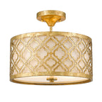 Gilded Nola Arabella Medium 2 Light Pendant Light in Distressed Gold
