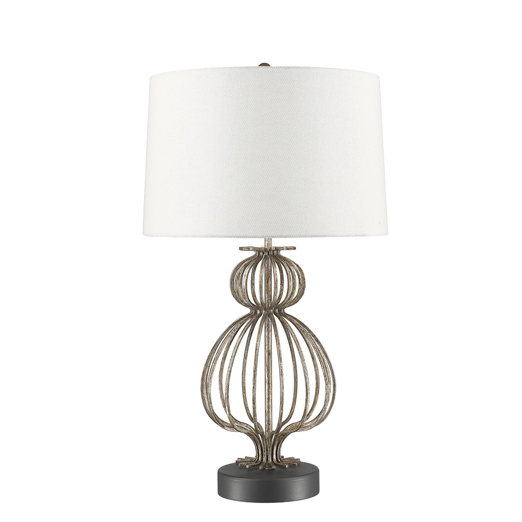Gilded Nola Lafitte Table Lamp in Distressed Silver