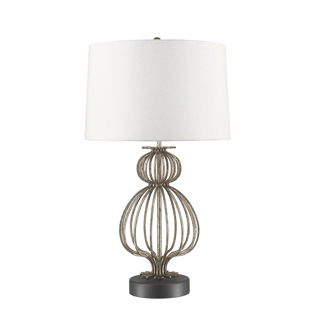 Gilded Nola Lafitte Table Lamp in Distressed Silver