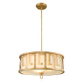 Gilded Nola Lemuria Large 3 Light Pendant Light in Distressed Gold
