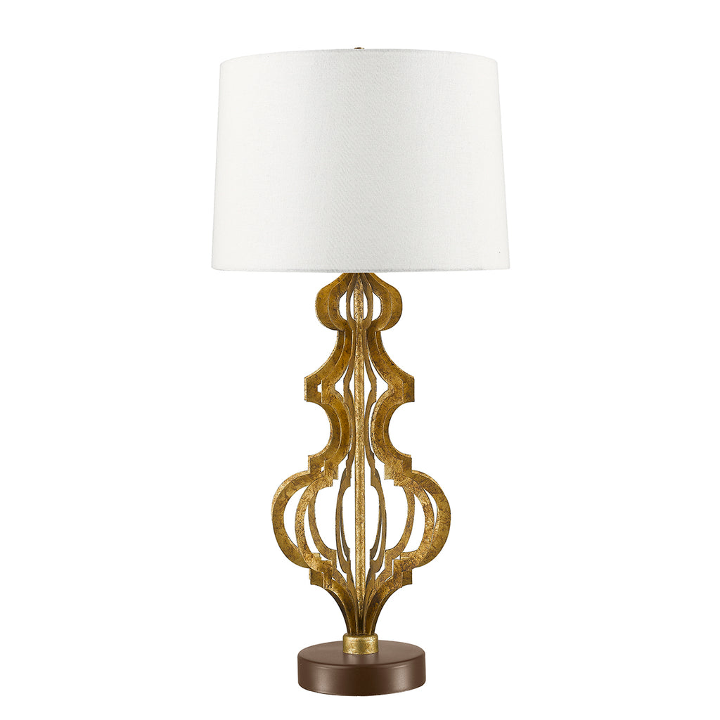 Gilded Nola Octavia Table Lamp in Distressed Gold