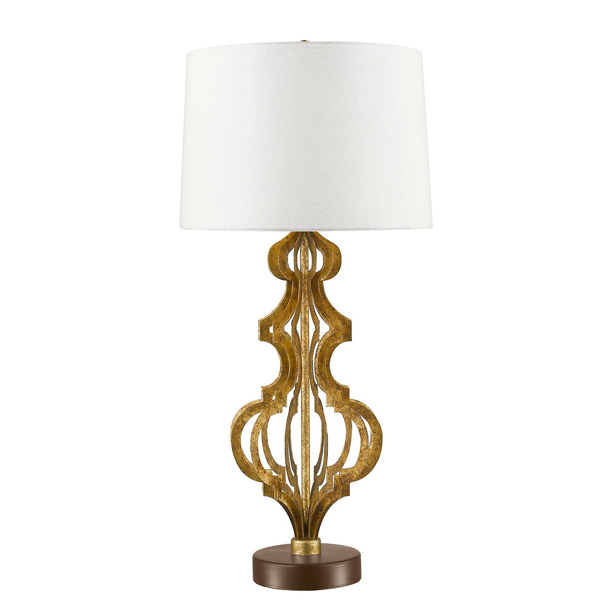 Gilded Nola Octavia Table Lamp in Distressed Gold