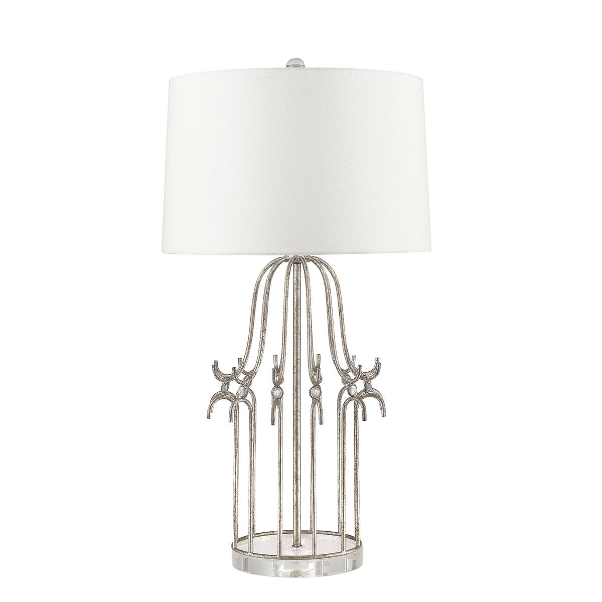 Gilded Nola Stella Table Lamp in Distressed Silver