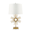 Gilded Nola Sun King Table Lamp in Distressed Gold
