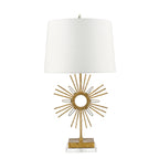 Gilded Nola Sun King Table Lamp in Distressed Gold