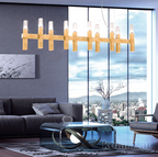 Kolarz Spigolo 10 Light Linear Bar Pendant Gold Leaf 6030.81031