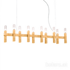 Kolarz Spigolo 10 Light Linear Bar Pendant Gold Leaf 6030.81031
