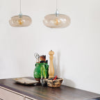 Novena Elburg Large Pendant Light Matt Gold Golden Smoke Shade