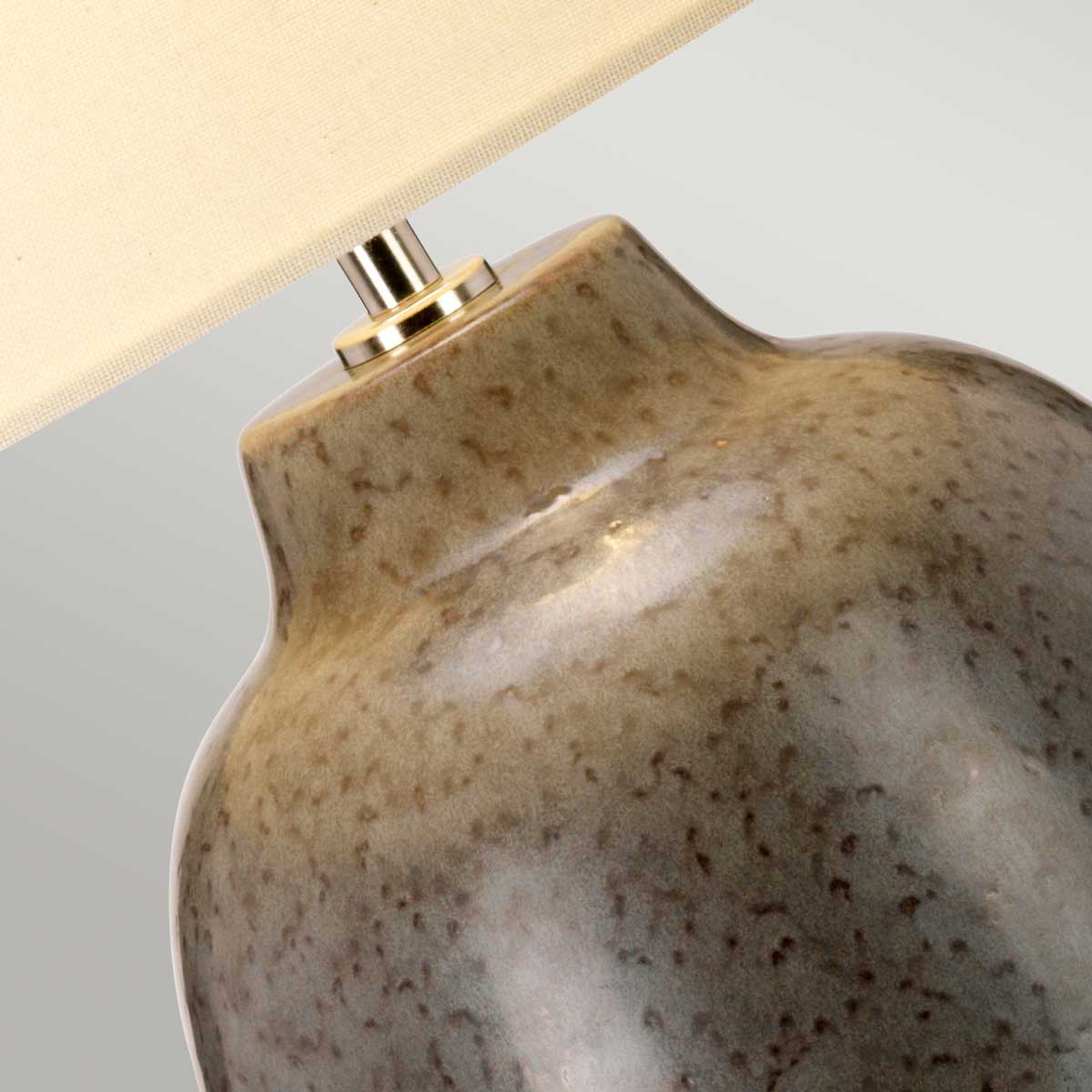 Elstead Grange Park Table Lamp in Ceramic Grey/Brown