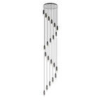 Regent Granville 21 Light 650mm Round Pendant in Black with Smoke Fade Glass