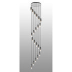Regent Granville 21 Light 650mm Round Pendant in Black with Smoke Fade Glass