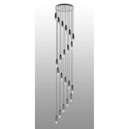 Regent Granville 21 Light 650mm Round Pendant in Black with Smoke Fade Glass
