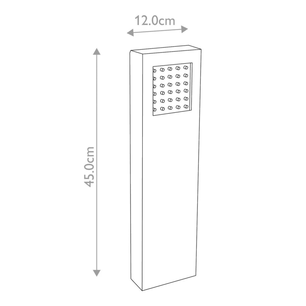 Garden Zone Beta Mini Double Sided Bollard Light in Matt Silver