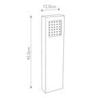 Garden Zone Beta Mini Double Sided Bollard Light in Matt Silver