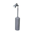 Garden Zone Beta Single Head Post Spotlight in Matt Silver