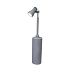 Garden Zone Beta Single Head Post Spotlight in Matt Silver