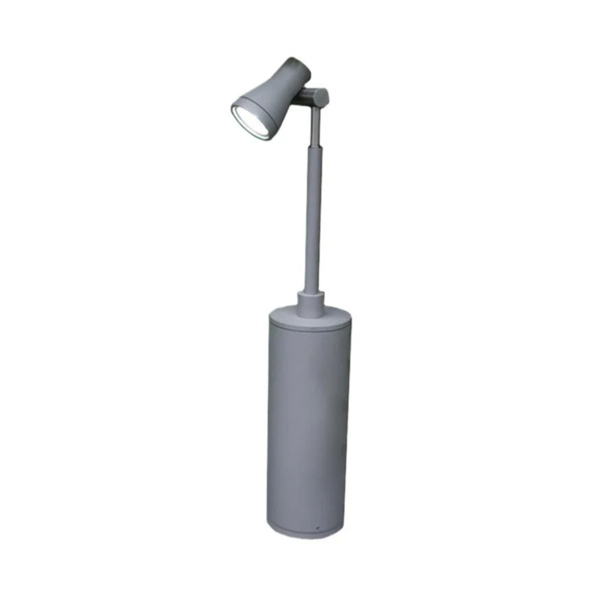 Garden Zone Beta Single Head Post Spotlight in Matt Silver