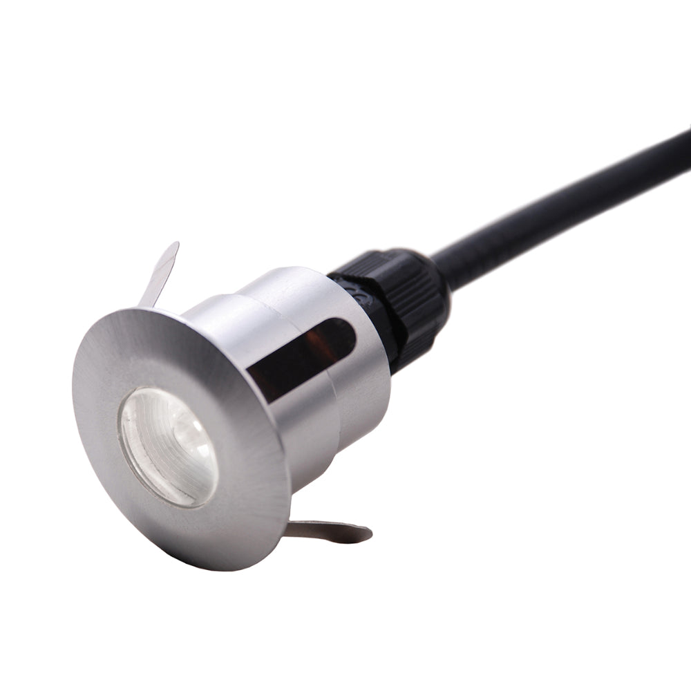 Garden Zone Fusion Ground Light in Brushed Aluminium
