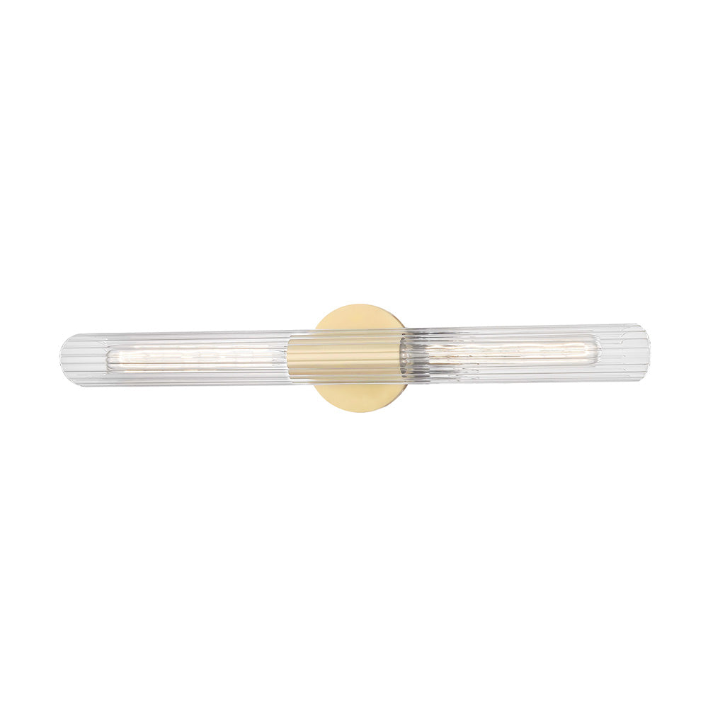 Mitzi Cecily 2 Light Large Wall Light in Aged Brass