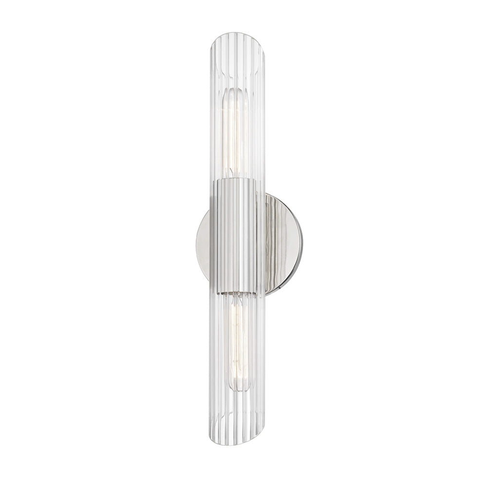 Mitzi Cecily 2 Light Small Wall Light in Polished Nickel