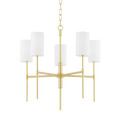 Mitzi Olivia 5 Light Chandelier in Aged Brass