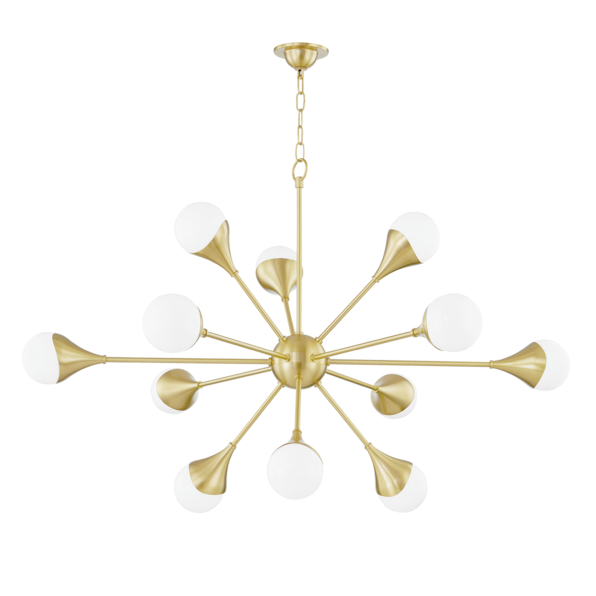 Mitzi Ariana 12 Light Pendant in Aged Brass
