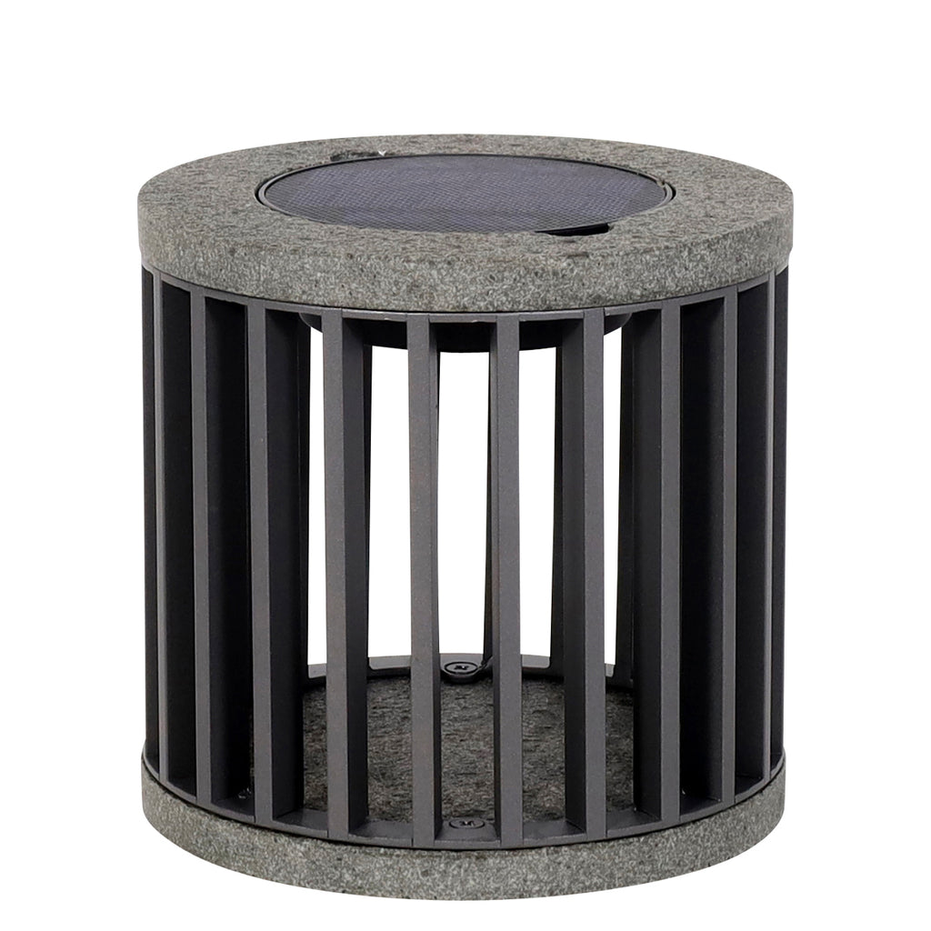 Halo 200lm Solar Table Lamp 18 cm - Space Grey Aluminium with Granite Base