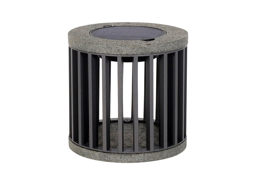 Halo 200lm Solar Table Lamp 18 cm - Space Grey Aluminium with Granite Base
