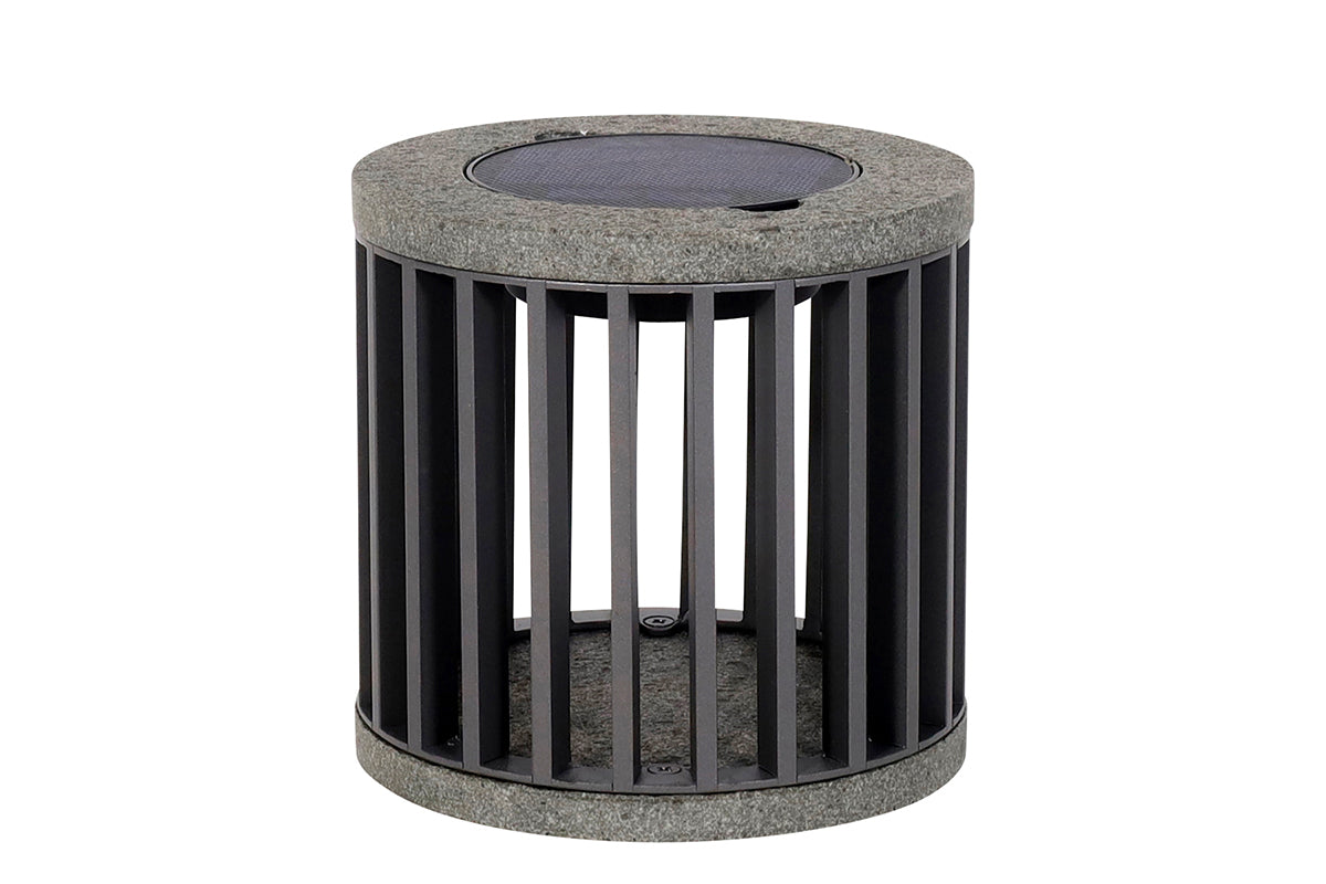 Halo 200lm Solar Table Lamp 18 cm - Space Grey Aluminium with Granite Base