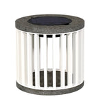 Halo 200lm Solar Table Lamp 18 cm - White Aluminium with Granite Base
