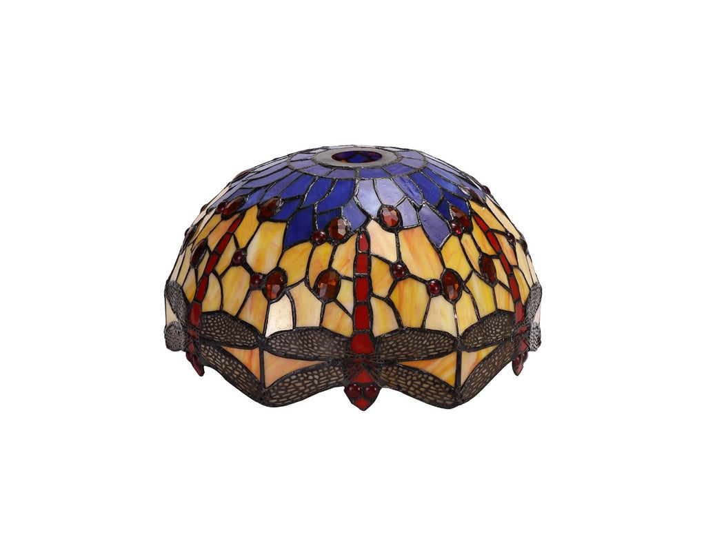Regent Kourou 2 Light Tiffany Pendant Light in Aged Antique Brass