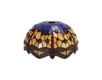Regent Kourou 2 Light Tiffany Pendant Light in Aged Antique Brass
