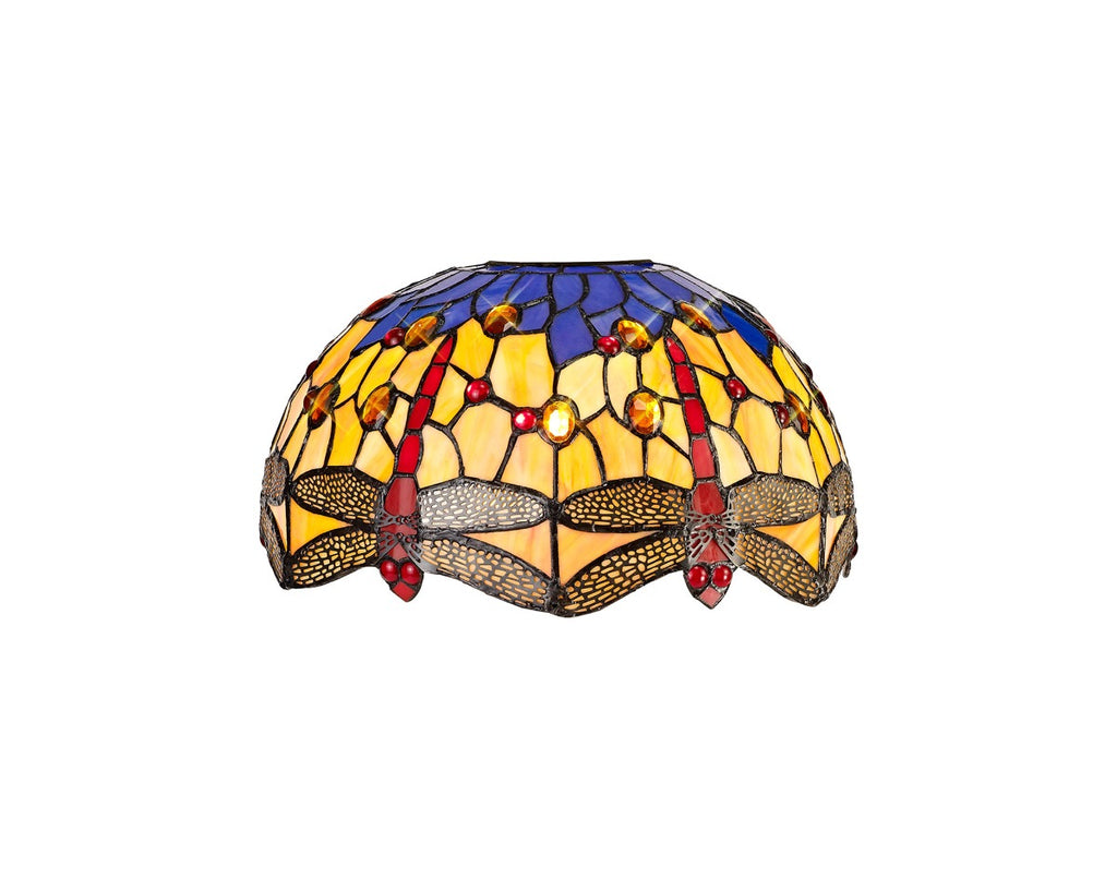 Regent Kourou 2 Light Tiffany Pendant Light in Aged Antique Brass