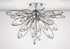 Diyas Harlow 6 Light Ceiling Light in Polished Chrome with Crystal