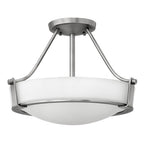 Hinkley Hathaway 3 Light Semi Flush Ceiling Light in Antique Nickel