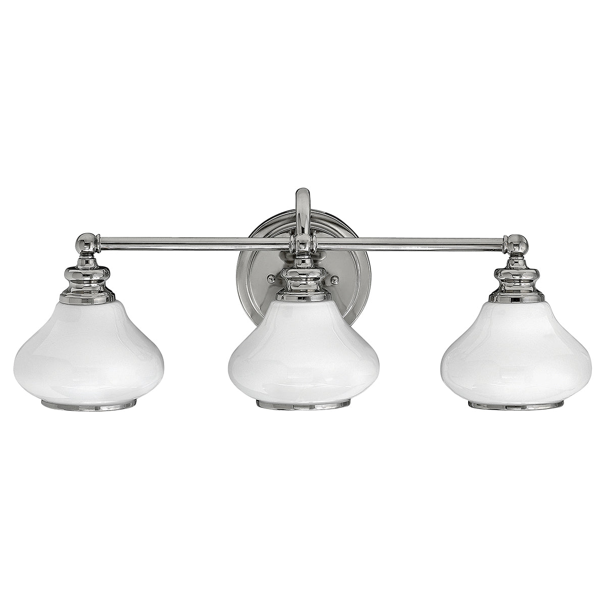 Hinkley Ainsley 3 Light Bathroom Wall Light in Polished Chrome