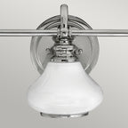 Hinkley Ainsley 3 Light Bathroom Wall Light in Polished Chrome