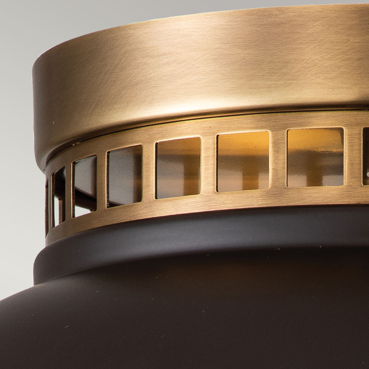 Hinkley Amelia 2 Light Flush Ceiling Light in Buckeye Bronze