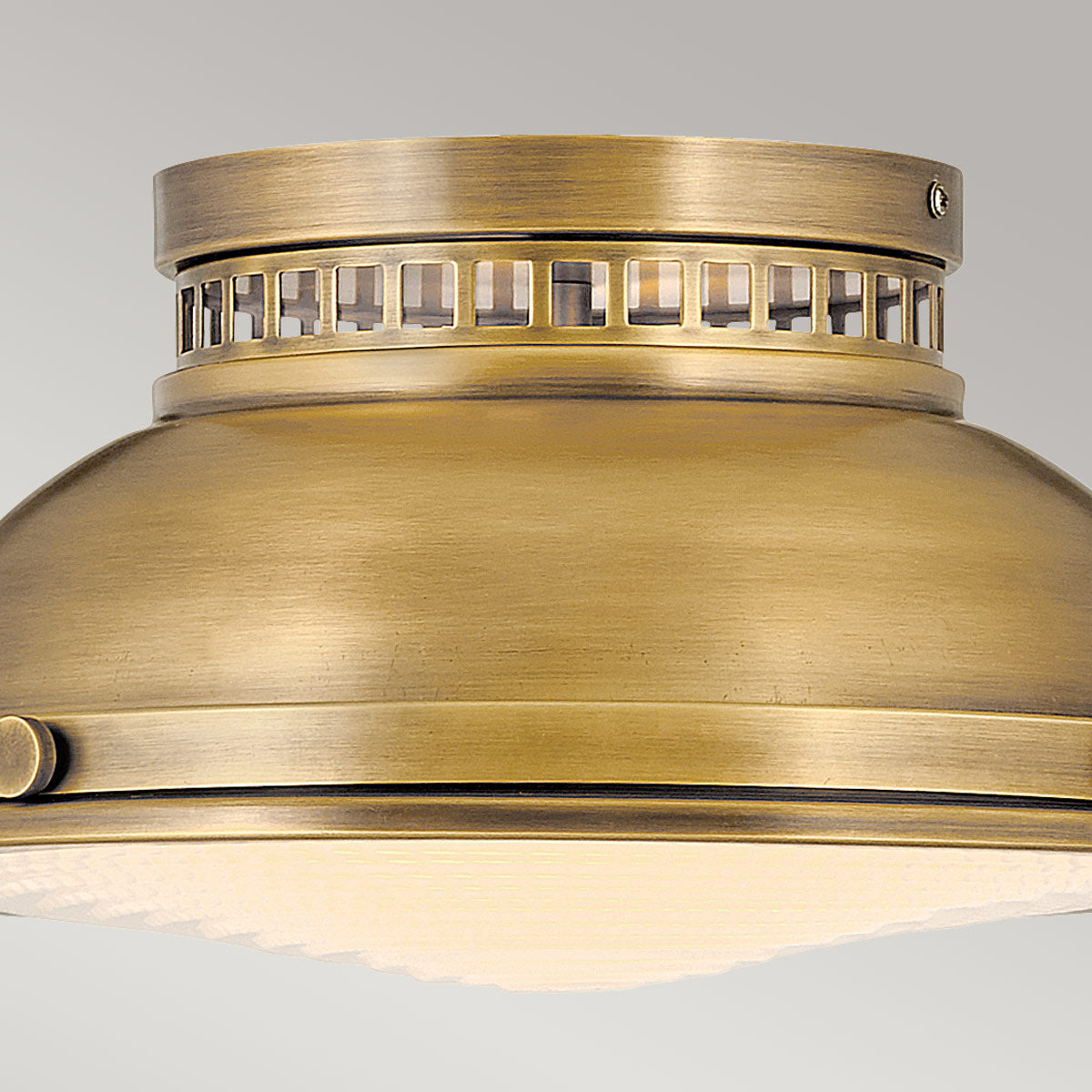 Hinkley Amelia 2 Light Flush Ceiling Light in Heritage Brass