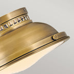 Hinkley Amelia 2 Light Flush Ceiling Light in Heritage Brass