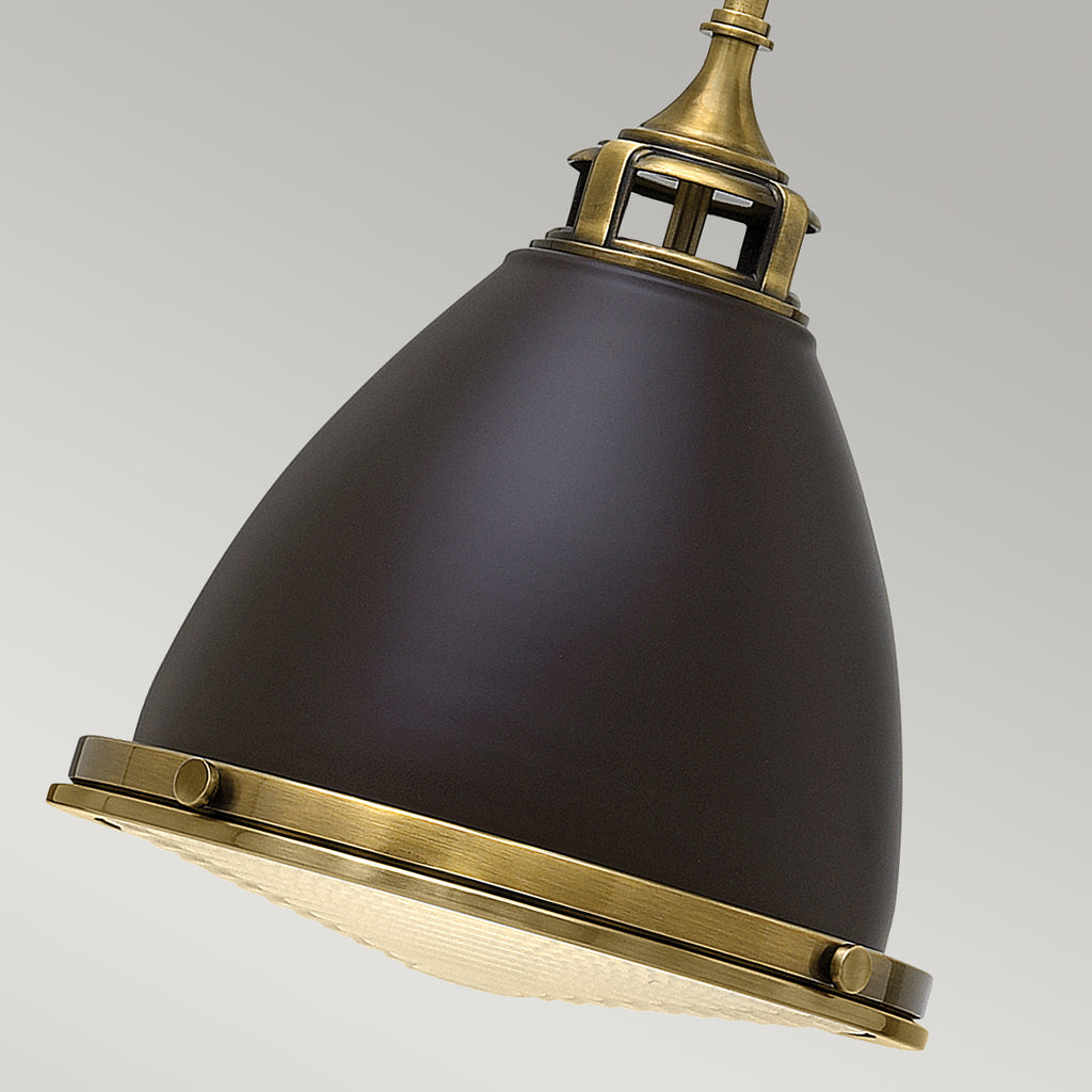 Hinkley Amelia Medium Pendant Light in Bronze with Metal Frame